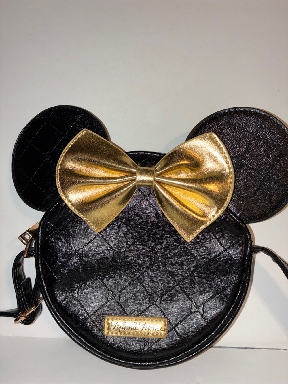 Disney, Minnie Mouse Purse, Black with Gold Details